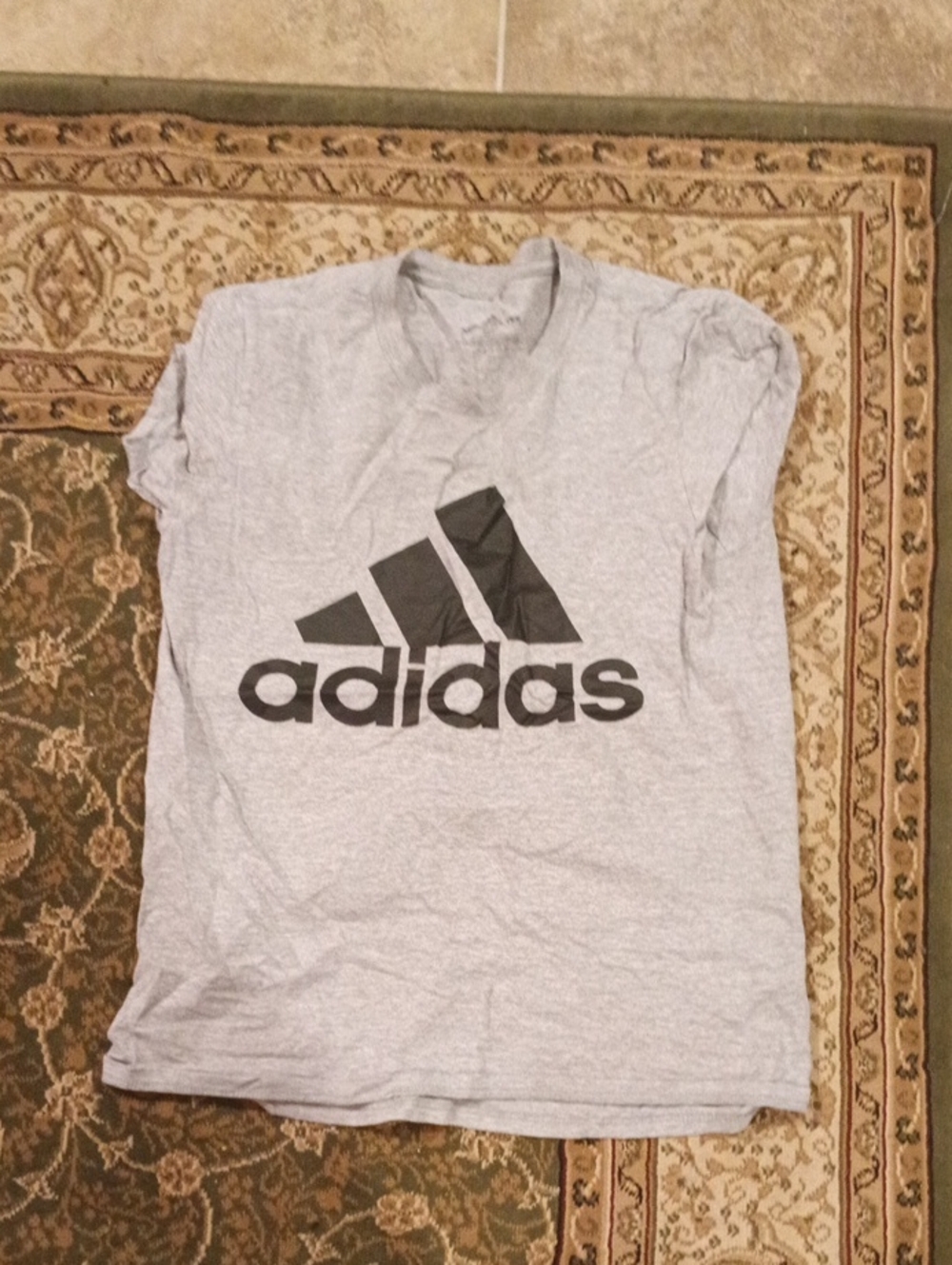adidas Gray T-Shirt with Black Logo